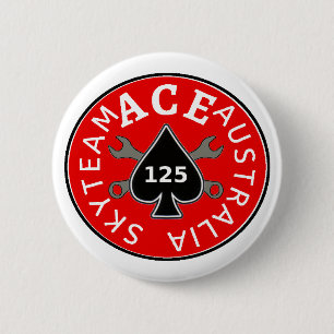 Skyteam ACE riders Australia 2 Inch Round Button