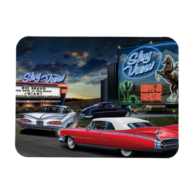 Skyview Drive In Magnet (Horizontal)