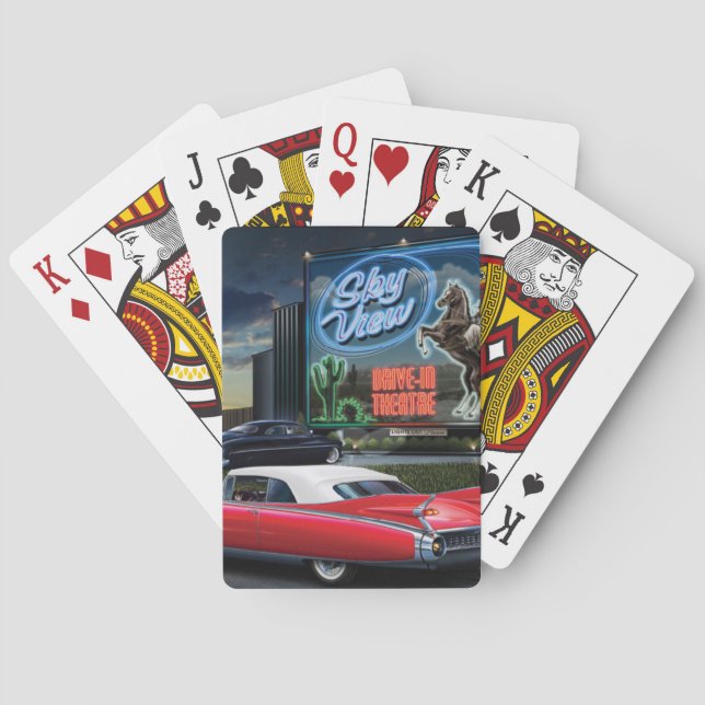 Skyview Drive In Playing Cards (Back)