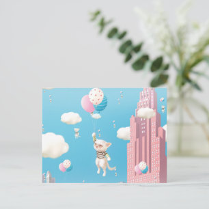Skyward Bound Kittens Announcement Postcard