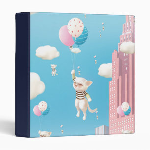 Skyward Bound Kittens Binder