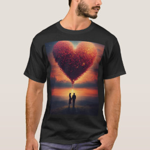 Skyward Serenity: Minimalist Hot Air Balloon T-Shi T-Shirt