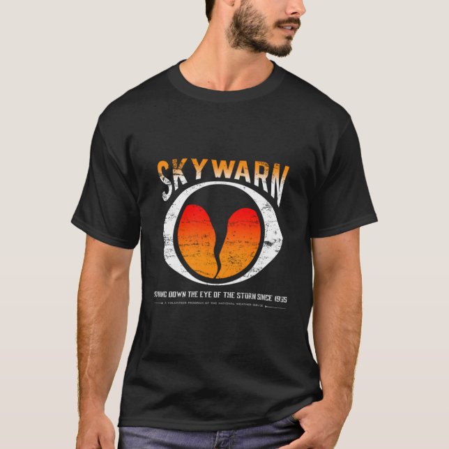 Skywarn Distressed Also Available As Non-Distresse T-Shirt (Front)
