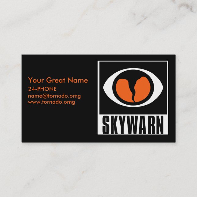 SKYWARN Storm Spotter Buisness Card (Front)