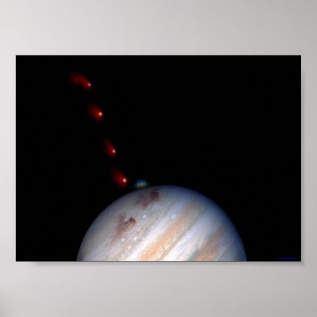 SL9 impacting Jupiter Poster (Front)