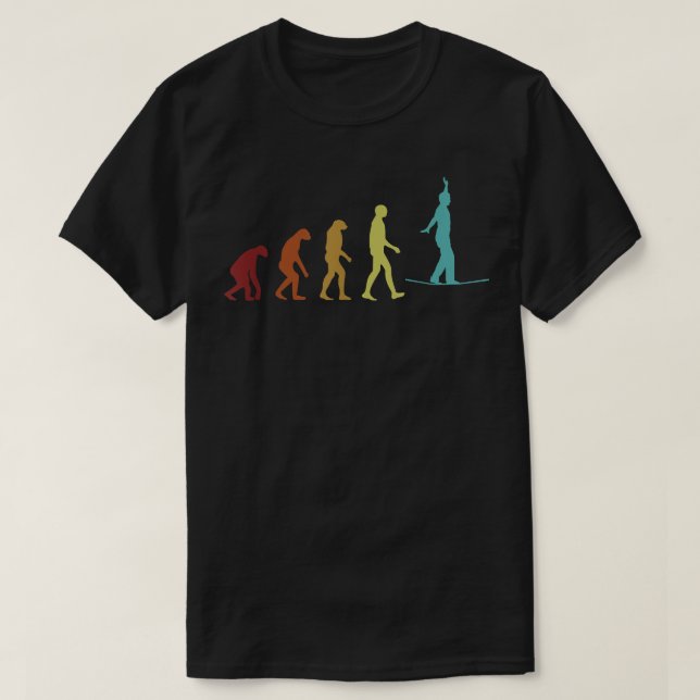Slackline Evolution Trickline Trainer Monkey Slack T-Shirt (Design Front)