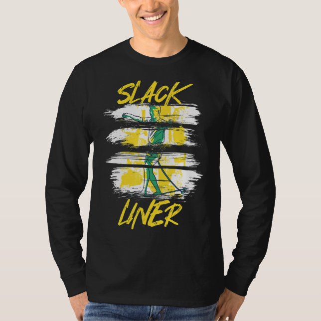 Slackliner Slackline Slacklining Tricklining Highl T-Shirt (Front)