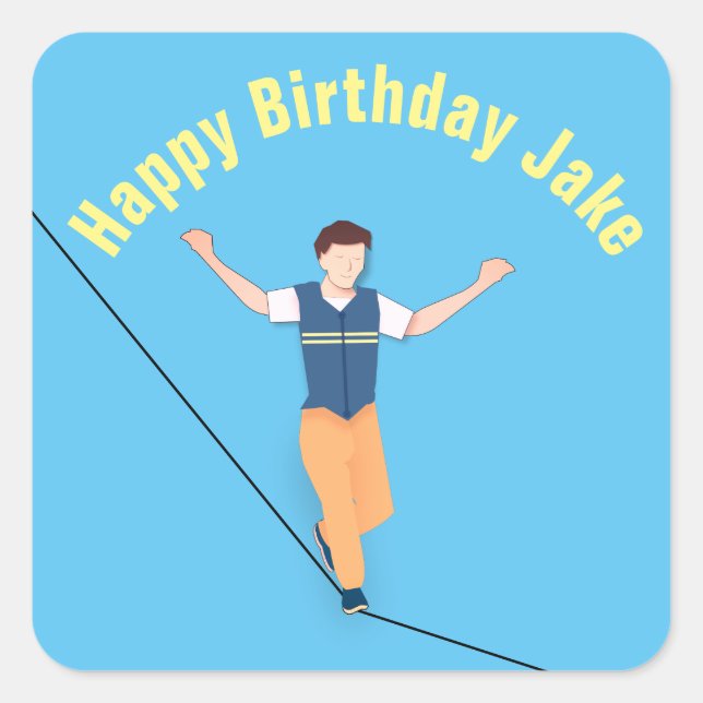 Slacklining Square Sticker (Front)