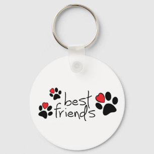 Slagon best friend, ik hou van mijn hond of kat. keychain