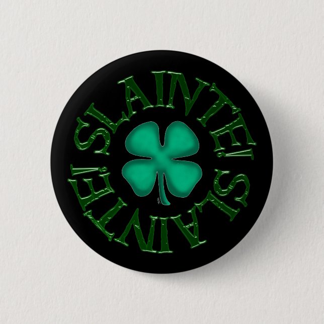 Slainte black button (Front)