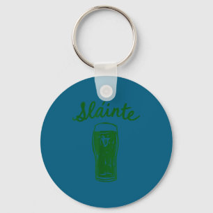 Slainte gaelic toast script irish pub cheers keychain