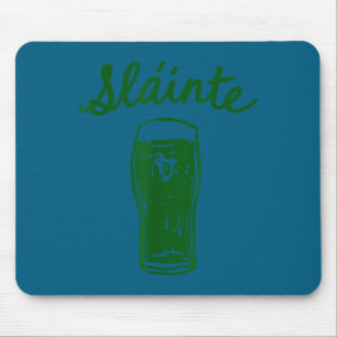 Slainte gaelic toast script irish pub cheers  mouse pad