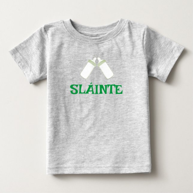 SLÁINTE gray baby tee (Front)