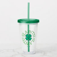 Slainte green acrylic tumbler