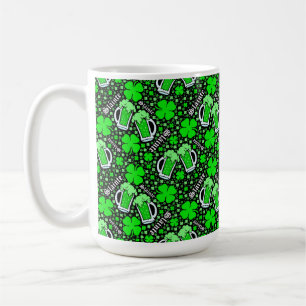 Slainte Green Drinks, Clovers St. Patrick's Day Coffee Mug