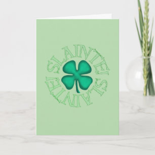 Slainte green greeting card