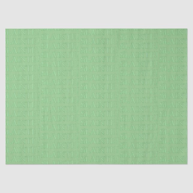 Slainte green tissue paper (Front)