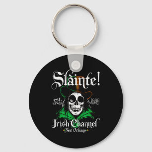 Slainte Irish Channel New Orleans St Patricks Day Keychain