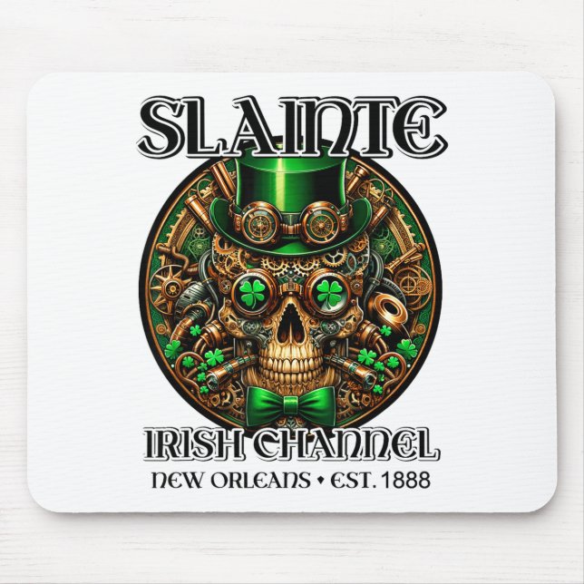 Slainte Irish Channel New Orleans St. Patricks Day Mouse Pad (Front)