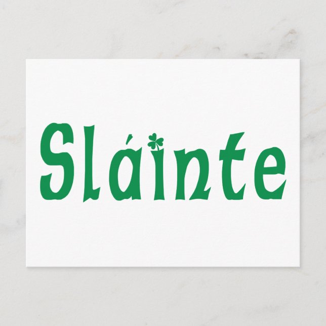 Slainte Irish Gift Postcard (Front)