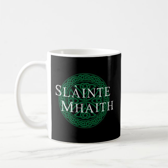 Slainte Mhath Slàinte Mhaith Ireland Gaeilge Irish Coffee Mug (Left)