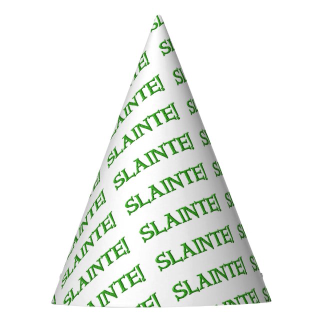 Slainte! party hats small clovers (Front)