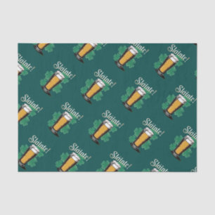 Slàinte! Saint Patrick's Day Pint of Beer on Green Tissue Paper