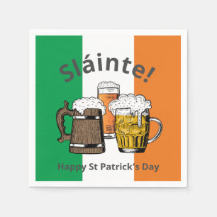 Sláinte! ST PATRICK'S DAY Beer Napkin