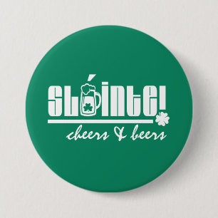 Sláinte Text Fun St. Patrick's Day Buttons