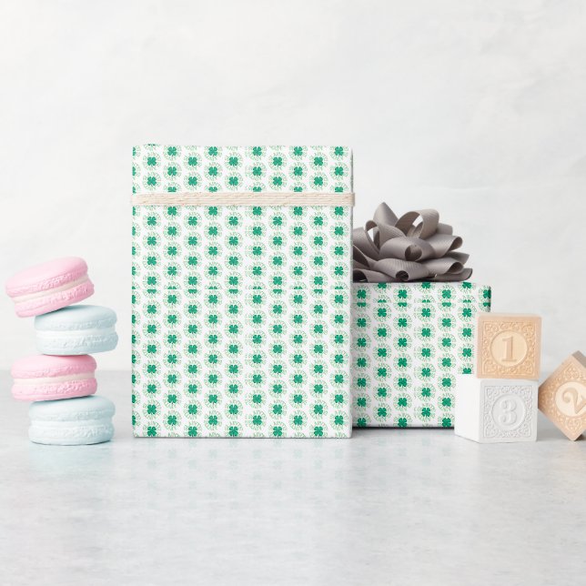 Slainte white glossy wrapping paper (Baby Shower)
