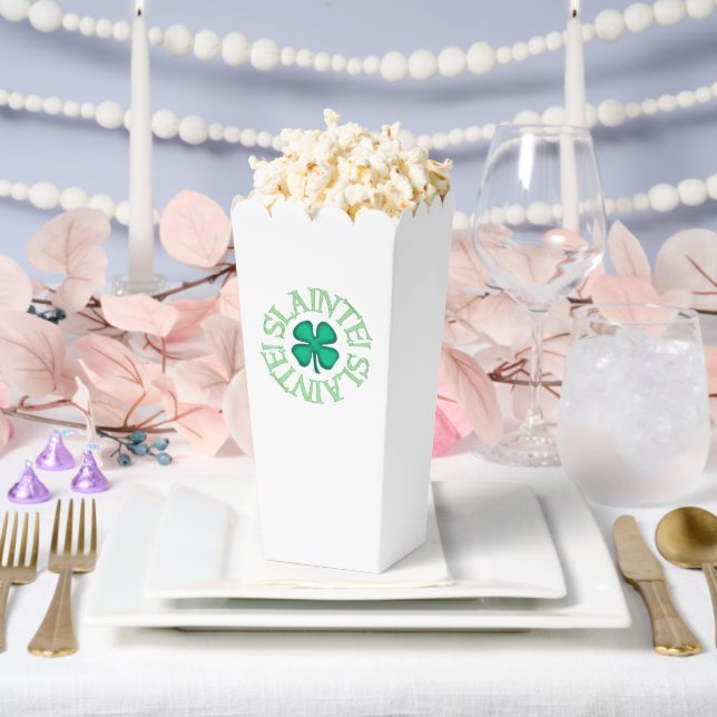 Slainte white popcorn boxes (Wedding)
