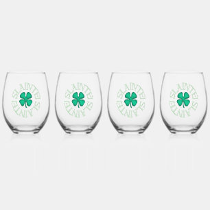 Slainte wine glass set 4