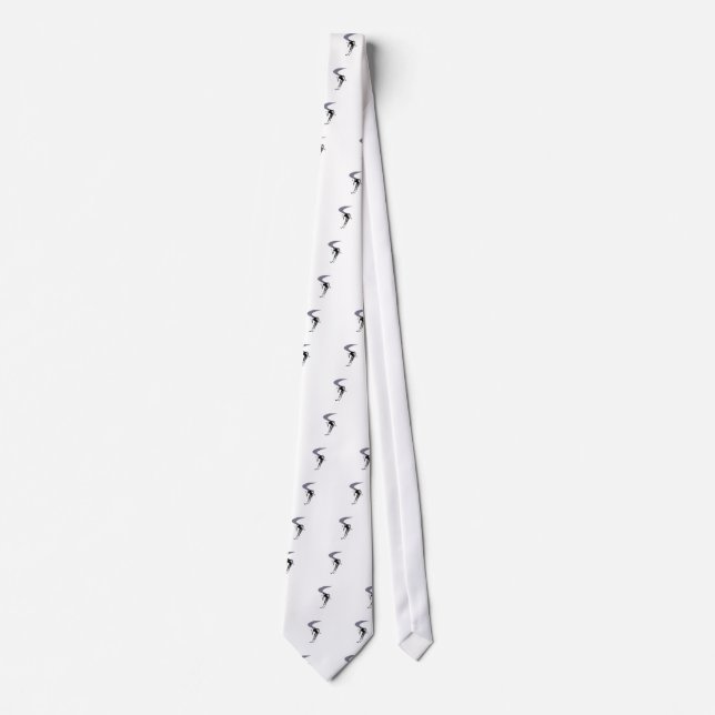 Slalom Skiing Retro Tie (Front)
