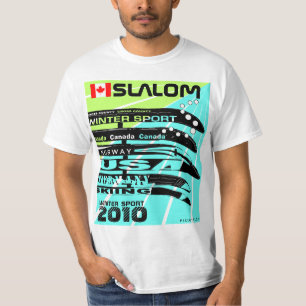 Slalom Winter Sport Snowblade T-Shirt