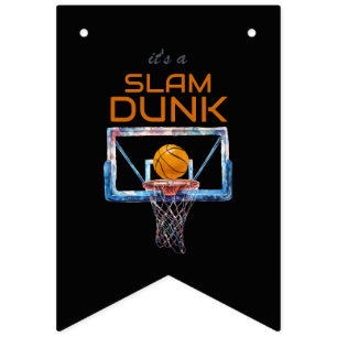 Slam Dunk Basketball Any Age Birthday Bunting Flags