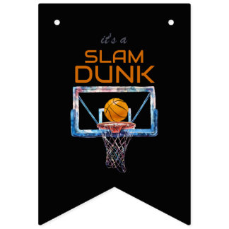 Slam Dunk Basketball Any Age Birthday Bunting Flags