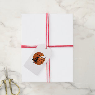 Slam Dunk Basketball Christmas Gift Tags