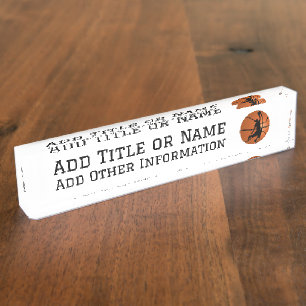 Slam Dunk Basketball Player Nameplate