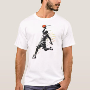 Slam Dunk Basketball Player Silhouette Sports   T-Shirt