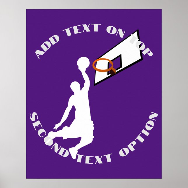 Slam Dunk Basketball Player Sports Poster (Front)
