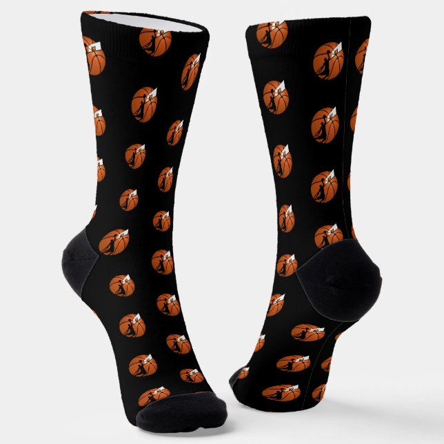 SLAM DUNK! Basketball Player Sports Socks (Angled)