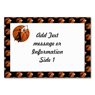 Slam Dunk Basketball Player w/Hoop on Ball Table Number