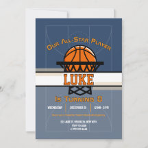 Slam Dunk Birthday Bash Invitation