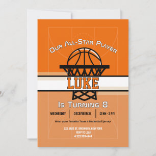 Slam Dunk Birthday Bash Invitation