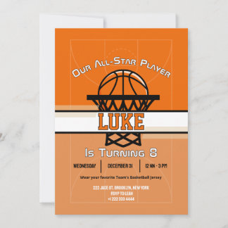 Slam Dunk Birthday Bash Invitation