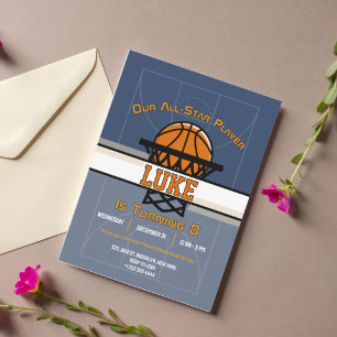 Slam Dunk Birthday Bash Invitation
