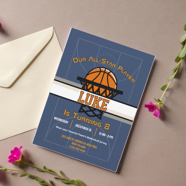 Slam Dunk Birthday Bash Invitation (Creator Uploaded)