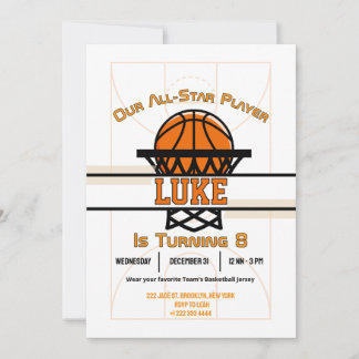 Slam Dunk Birthday Bash Invitation