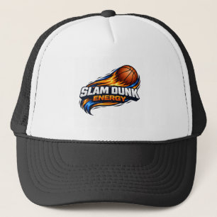 Slam Dunk Energy Basketball Hat Bold Orange Blue