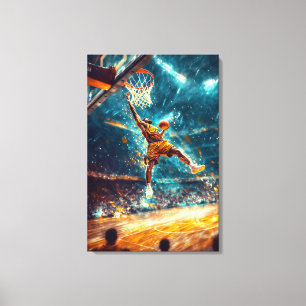 Slam Dunk Legend - Dynamic Sports Art - Basketball Canvas Print